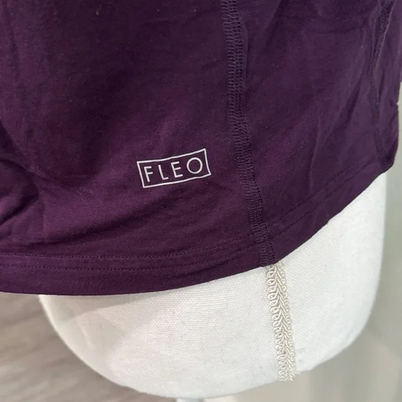Fleo Short Sleeve Crew Tee - Plum - Picture 4 of 4